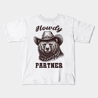 Cowboy Bear Kids T-Shirt